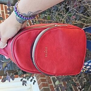 Red Kedzie Purse with Unique Strap